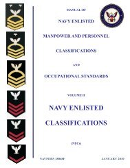 Navy enlisted manpower and personnel classifications - US Navy ...