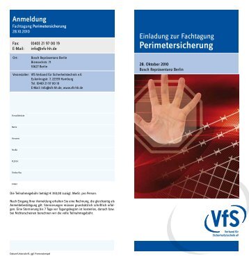 Perimetersicherung - Verband fÃ¼r Sicherheitstechnik â VfS