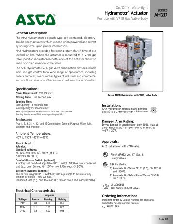 HydramotorÂ® Actuator - ASCO Valve Net