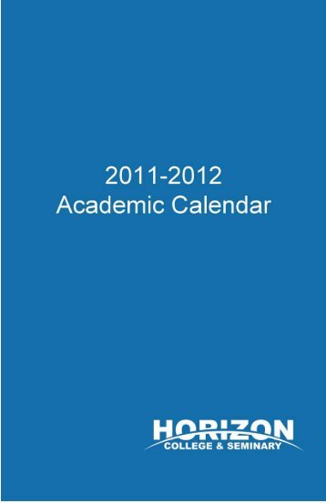 Academic Calendar 2012