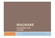 MALWARE AM BEISPIEL VON STUXNET