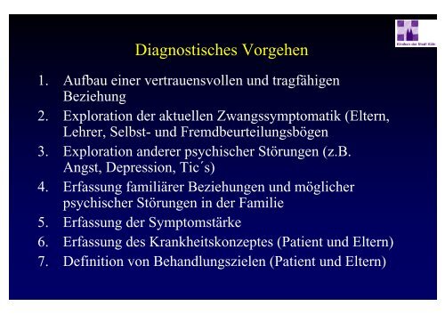 Die Therapie von ZwÃ¤ngen bei Kindern und Jugendlichen