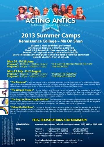 RCHK 2013 Summer Camp flyer web - Renaissance College