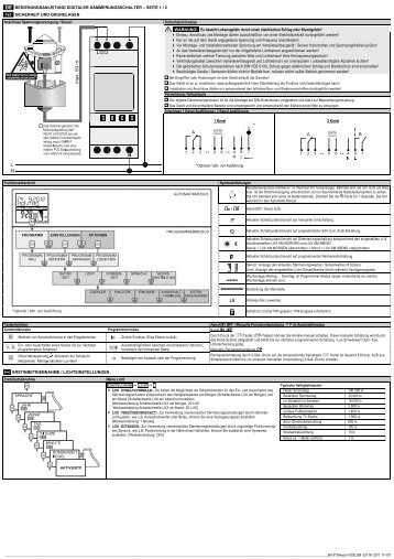 BEDIENUNGSANLEITUNG DIGITALER DÄMMERUNGSSCHALTER