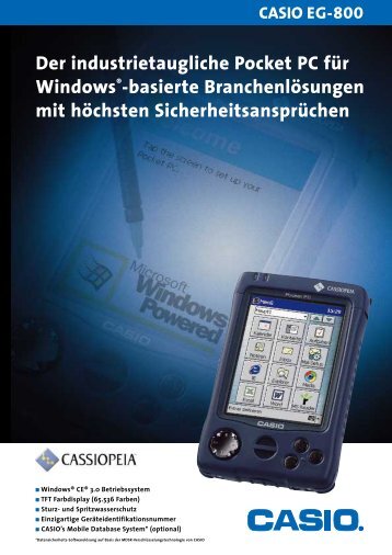 Der industrietaugliche Pocket PC für Windows ... - CASIO Europe