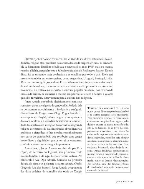 ReligiÃ£o e sincretismo em Jorge Amado