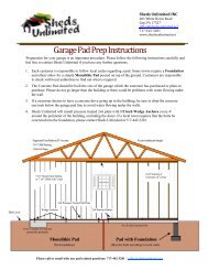 Garage Pad Prep Instructions - Sheds Unlimited