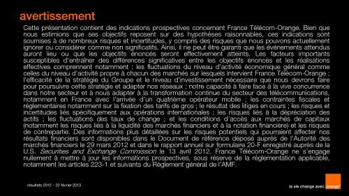 tÃ©lÃ©charger la prÃ©sentation - Orange.com