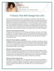 7 Choices That Will Change Your Life! - Valorie Burton