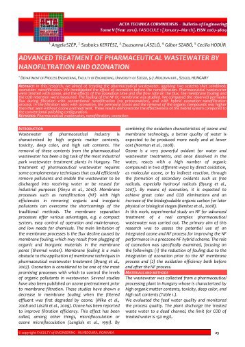 advanced treatment of pharmaceutical wastewater by nanofiltration ...