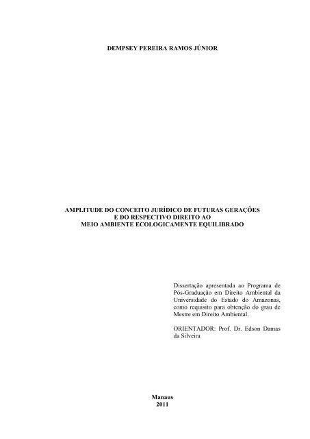 universidade do estado do amazonas escola - uea - pós graduação