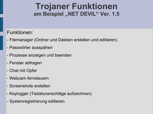 Wie sind Trojaner aufgebaut?