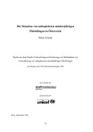 Die Situation von unbegleiteten minderjährigen Flüchtlingen in ...