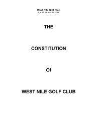 West Nile Golf Club - Constitution - TUALU