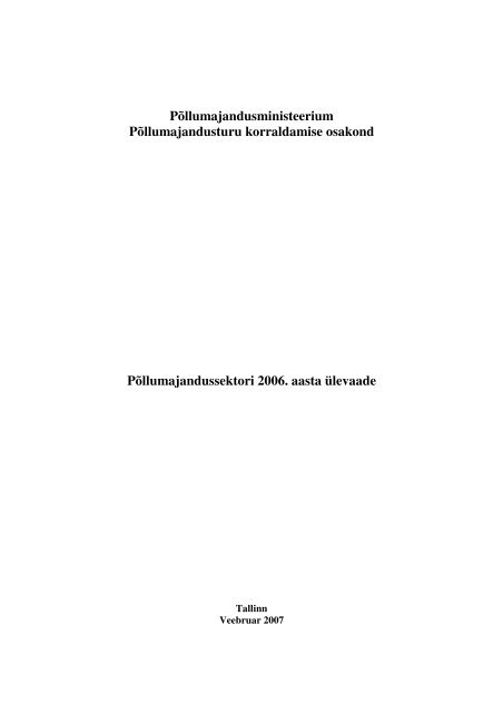 2006. aasta Ã¼levaade - PÃµllumajandusministeerium