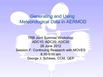 Generating and Using Meteorological Data in AERMOD