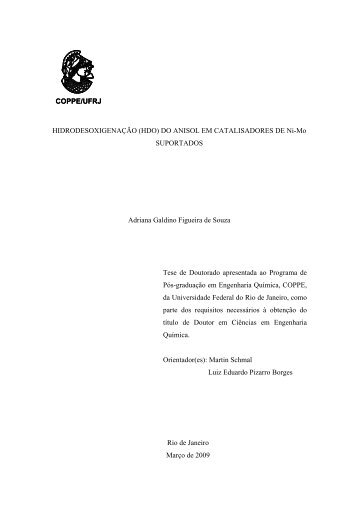 Hidrodesoxigenação (HDO) do Anisol em Catalisadores de Ni - UFRJ