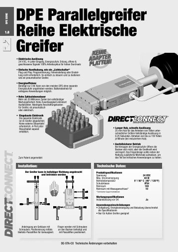 DPE Parallelgreifer Reihe Elektrische Greifer