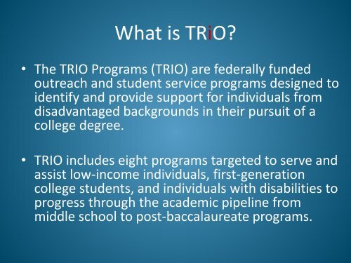 TRiO Programs - Shasta College