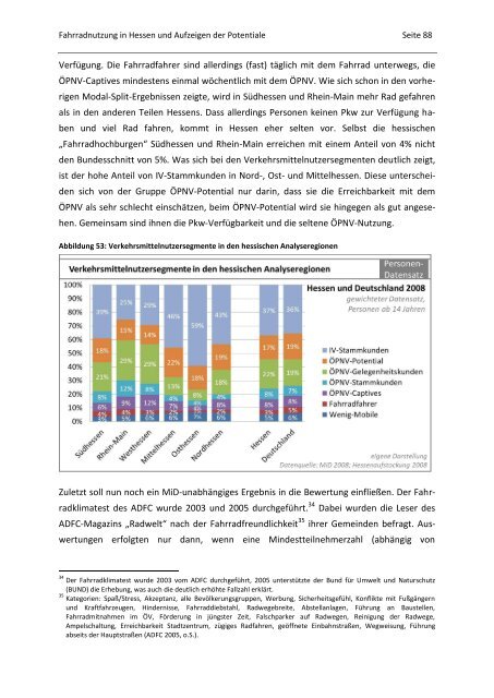 7. Chancen und Risiken für die Fahrradmobilität in Hessen