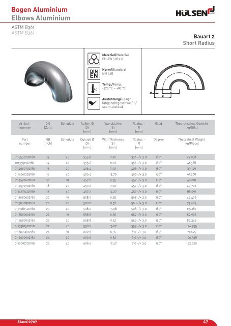 Bogen Aluminium Elbows Aluminium