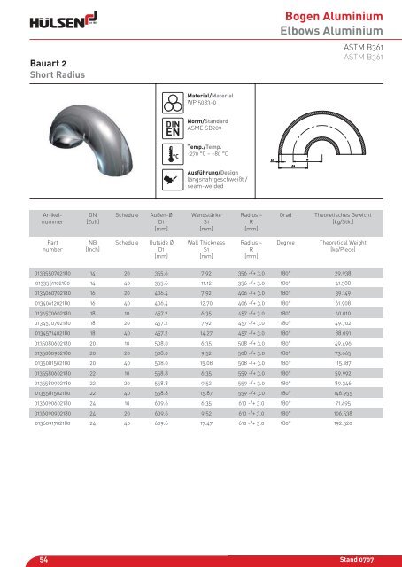 Bogen Aluminium Elbows Aluminium