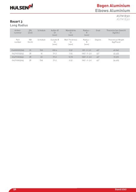 Bogen Aluminium Elbows Aluminium