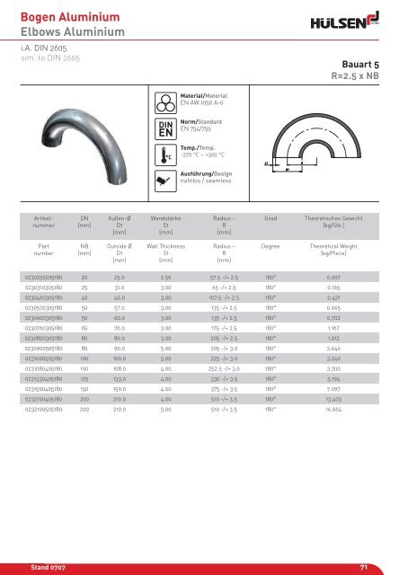 Bogen Aluminium Elbows Aluminium