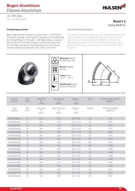 Bogen Aluminium Elbows Aluminium