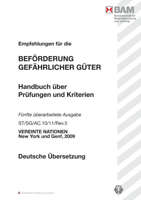 Empfehlungen für die Beförderung gefährlicher ... - Gefahrgut Online