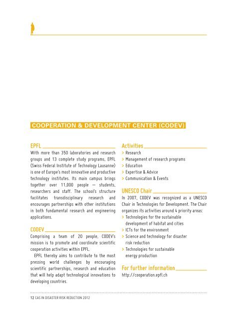 CDRR 2012 Program Brochure.pdf - Cooperation at EPFL