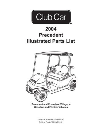 Golf Car Precedent Part Manual Golf Car Precedent Part Manual
