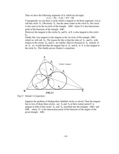 Malfatti-Steiner Problem I. A. Sakmar, University of ... - MAA Sections