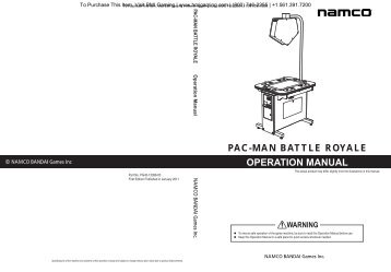 PAC-MAN BATTLE ROYALE OPERATION MANUAL - BMI Gaming