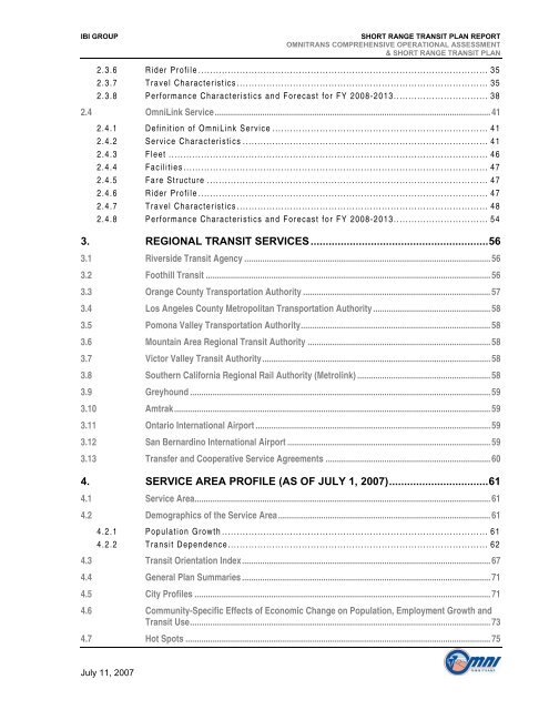 Short Range Transit Plan 2008-2013 - Omnitrans