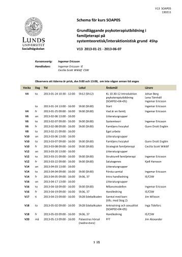 SOAP05 GrundlÃ¤ggande psykoterapiutbildning i familjeterapi pÃ¥ ...