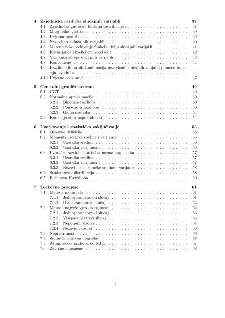 Vjerojatnost i matematička statistika - Poslijediplomski specijalistički ...