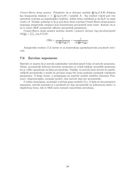 Vjerojatnost i matematička statistika - Poslijediplomski specijalistički ...