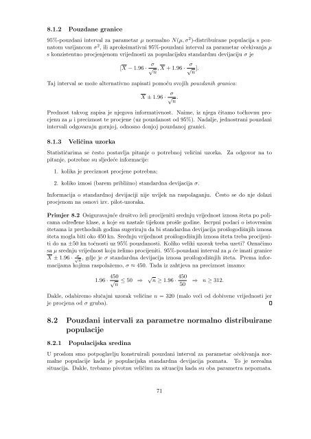 Vjerojatnost i matematička statistika - Poslijediplomski specijalistički ...