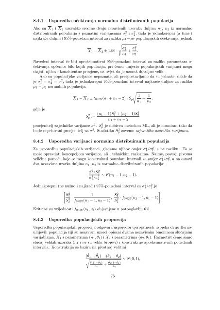 Vjerojatnost i matematička statistika - Poslijediplomski specijalistički ...