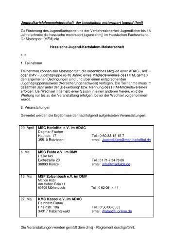 hmj Jugend-Kart-Slalom-Meisterschaft - Scuderia Wiesbaden eV im ...