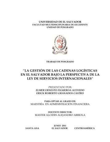 la gestiÃ³n de las cadenas logÃ­sticas en el - Universidad de El Salvador