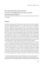 Ein mittelalterliches Kräuterbuch aus dem 14 ... - Gesnerus