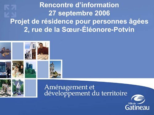 Présentation PowerPoint du 27 septembre 2006 - Ville de Gatineau