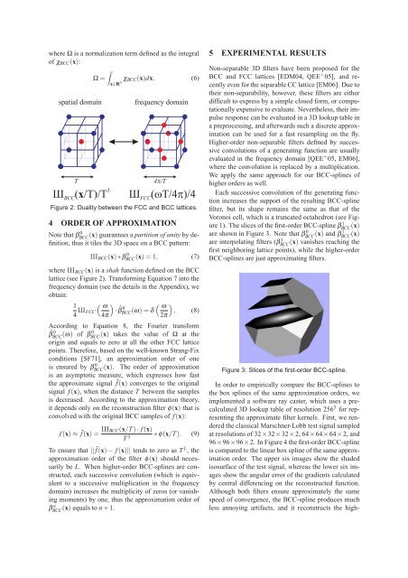 BCC-Splines: Generalization of B-Splines for the Body-Centered ...