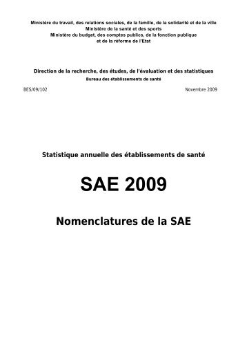 Nomenclatures de la SAE 2009 - Parhtage santÃ©