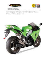 Kawasaki ZX10R Ninja 2006 - Moto GP Twincans Slipon Series