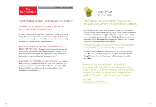 IMPACT REPORT 2007â2008 - Endeavor Chile
