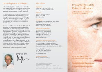 MKG Flyer - Berliner Zentrum für künstliche Gesichtsteile / Epithetik