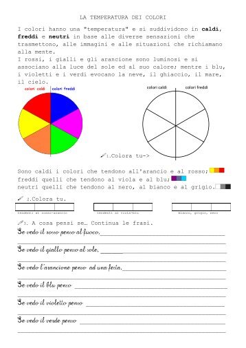 Se vedo il giallo penso al sole, Se vedo l ... - La Teca Didattica